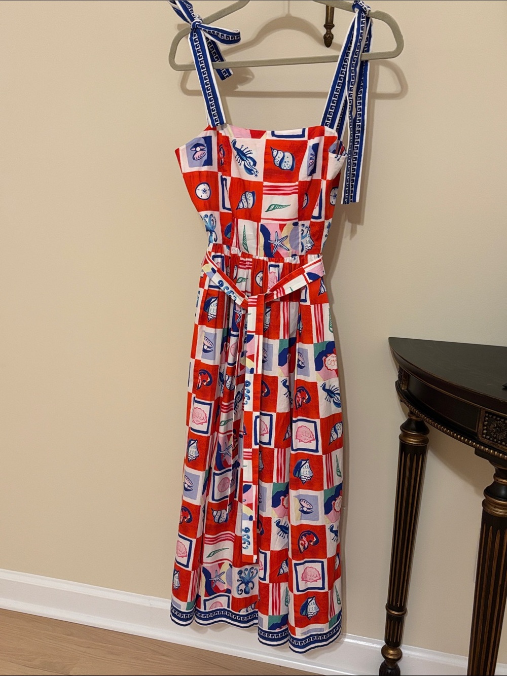 Hunter Bell Quincy Midi Dress in Sea Tiles Print size 2